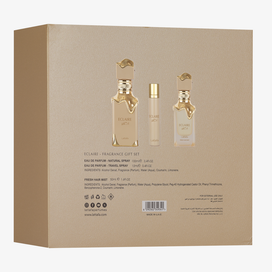 Coffret Eclaire – Lattafa Perfumes – Eau de Parfum + Format Poche + Hair Mist