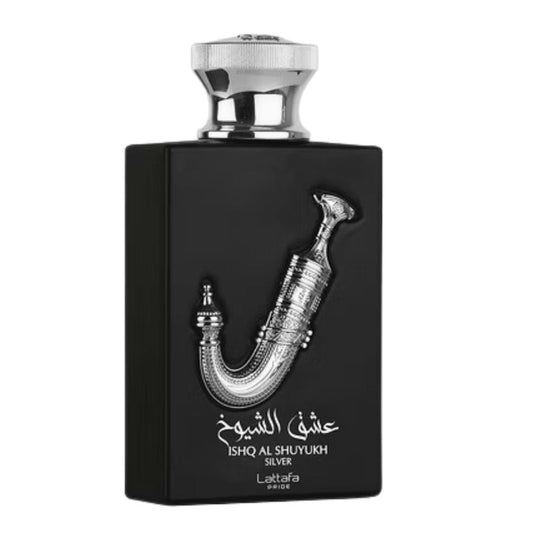 Ishq Al Shuyukh Silver Lattafa Pride Eau de Parfum 100ml-Lattafa Pride-Ameer Parfums