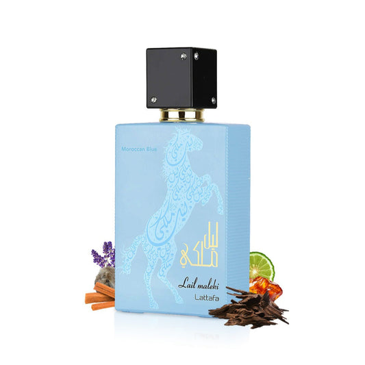 Lail Al Maleki Moroccan Blue Eau de Parfum 100ml-lattafa-Ameer Parfums