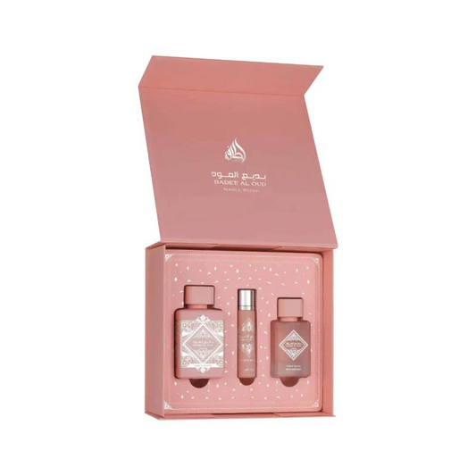 Coffret Noble Blush – Lattafa Perfumes – Eau de Parfum + Format Poche + Brume Capillaire