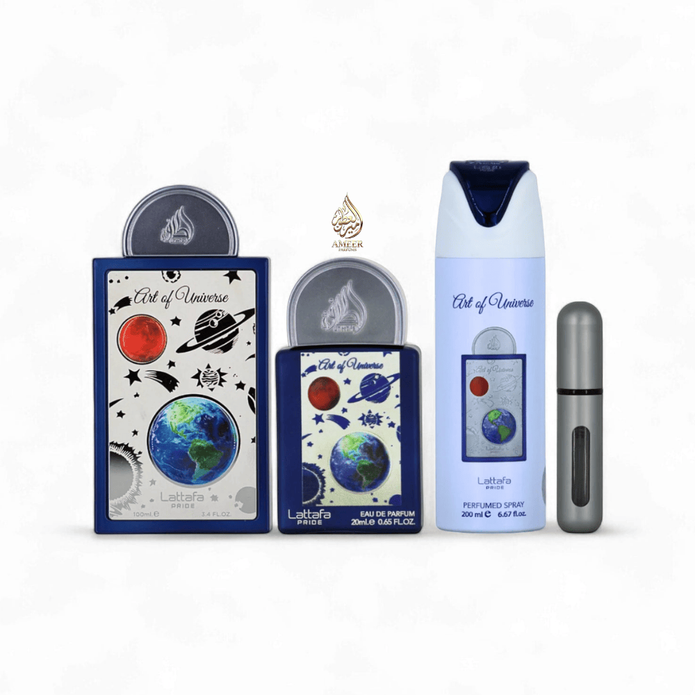 Coffret Art Of Universe de Lattafa – Ensemble parfumé luxueux 4 pièces