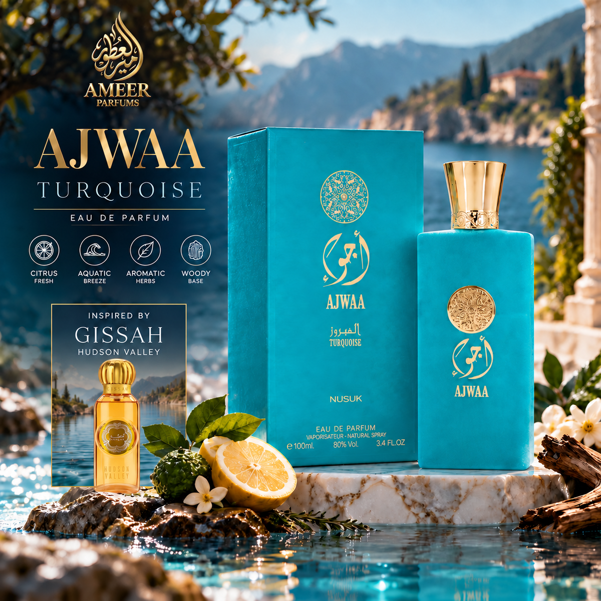 Ajwaa Turquoise – Riiffs Perfumes Eau de Parfum 100ml