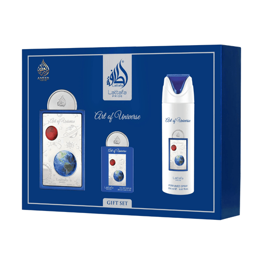 Coffret Art Of Universe de Lattafa – Ensemble parfumé luxueux 4 pièces