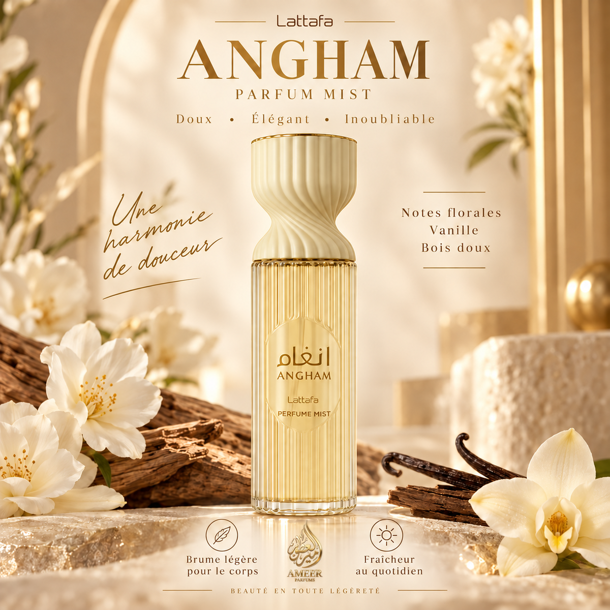 Brume & Spray Corporel Angham Lattafa 250ml