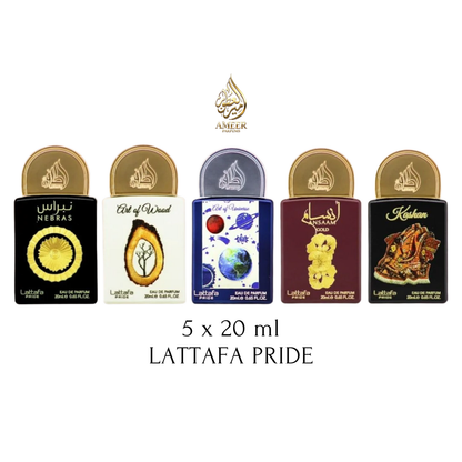 Lattafa Pride Gift Set Collection No.3 – Pack 5 x 20ml Eau de Parfum