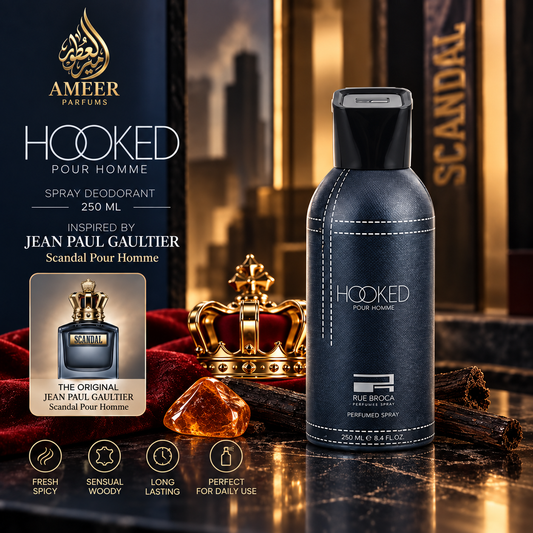 Spray & Déodorant Hooked Pour Homme 250ml - Rue Broca