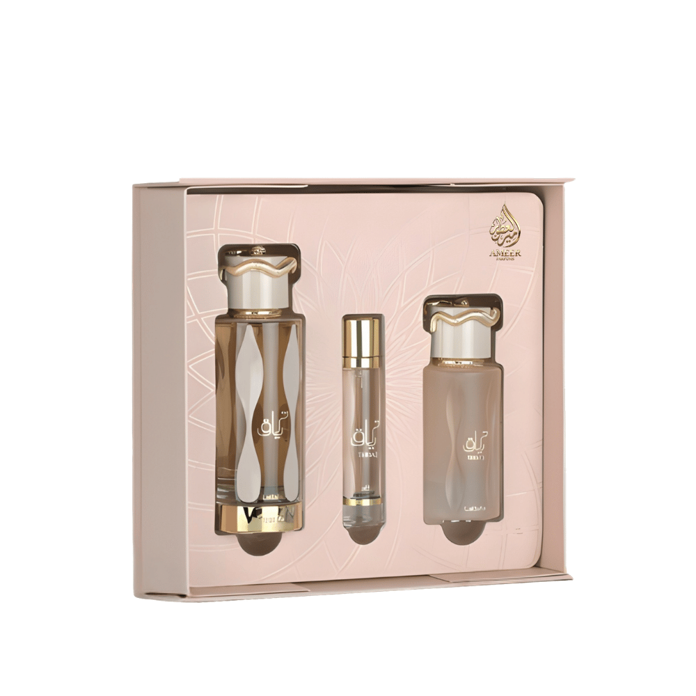 Coffret Lattafa Teriaq – Eau de Parfum + Format Poche + Brume Capillaire