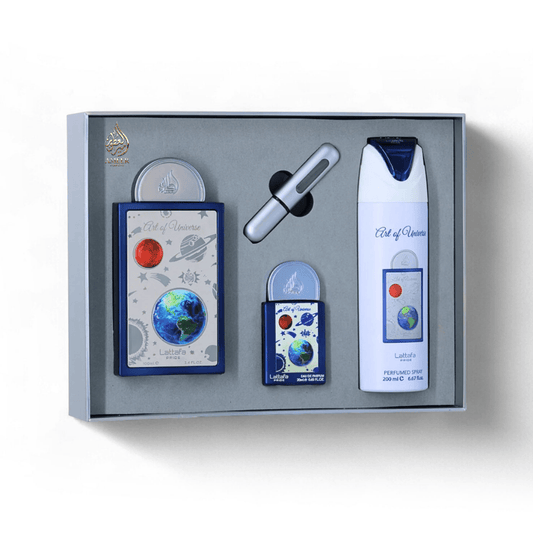Coffret Art Of Universe de Lattafa – Ensemble parfumé luxueux 4 pièces