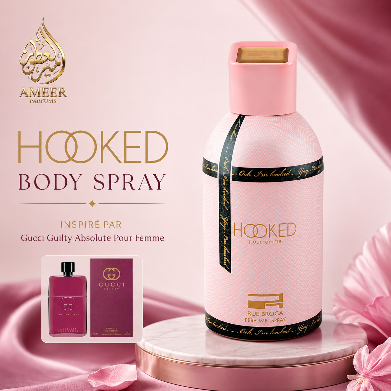 Spray & Déodorant Hooked Pour Femme 250ml - Rue Broca