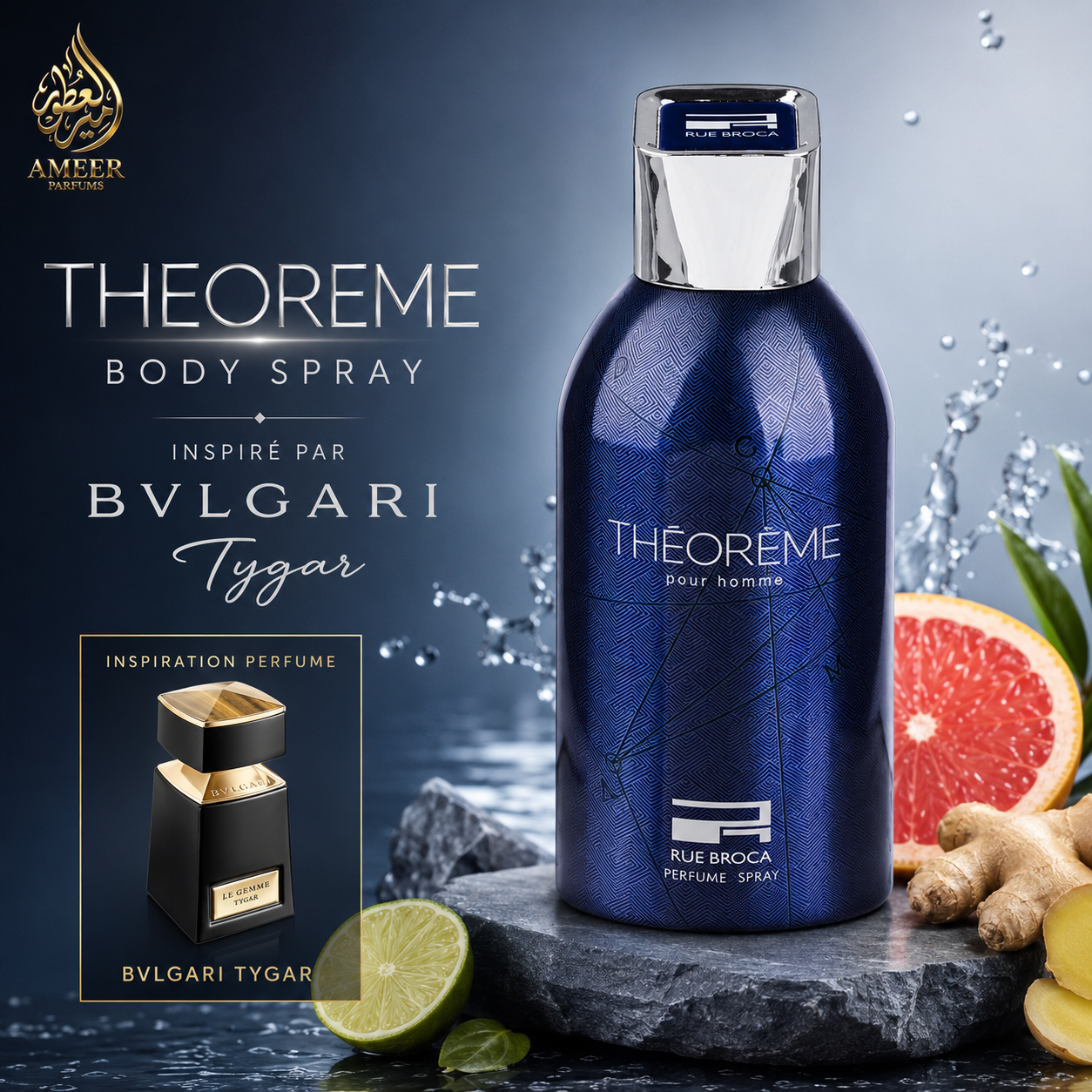 Spray & Déodorant Theoreme Pour Homme 250ml - Rue Broca